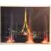 Картина с LED подсветкой: Эйфелева башня в свете фонтанов, выполненная на холсте